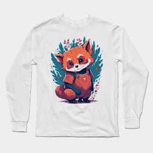 Red Panda Kawaii, cute bear Long Sleeve T-Shirt